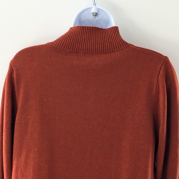 Roller Rabbit Womens Sweater Cashmere Blend 2fer Mock Neck 3/4 Sleeve Sz M - Picture 7 of 11